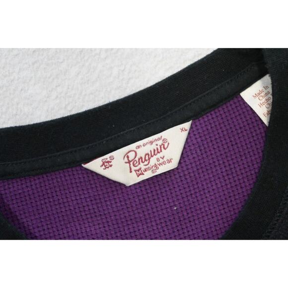 Penguin Munsingwear Thermal Sweatshirt Sweater Black Mens Size XL - Picture 7 of 8